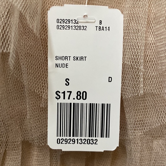 Forever 21 | NWT Nude Tulle Ruffle Skirt Sz S/P - Picture 3 of 6